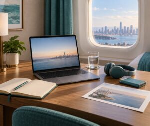 how to stay productive on a work trip