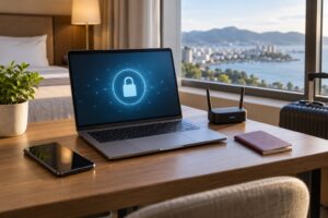 how to use public wifi safely while traveling