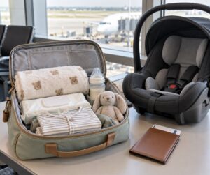 how to travel with a baby on a plane