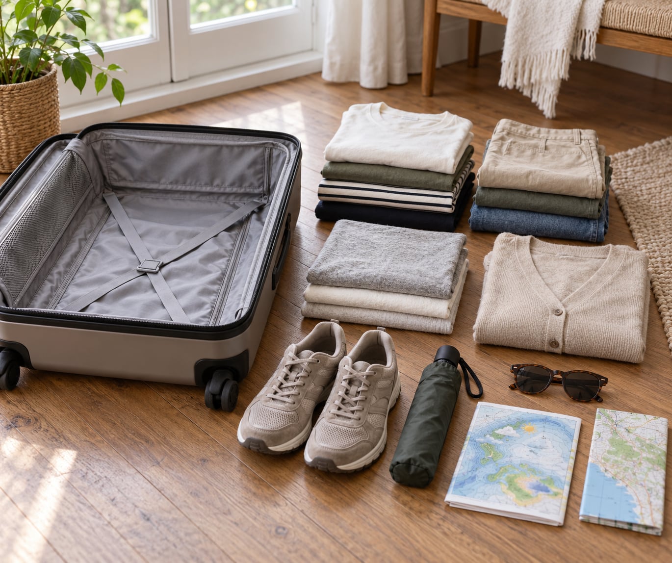 how to plan outfits for a two week trip