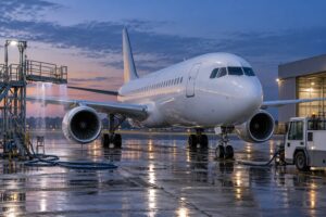 how airplanes are washed and cleaned