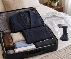 how to pack a suit without wrinkles