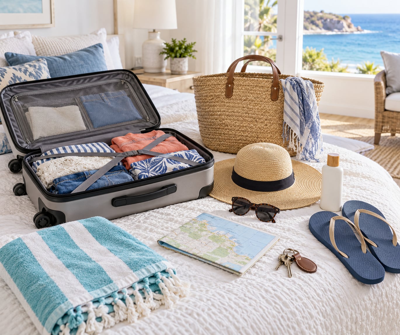how to pack for a beach vacation
