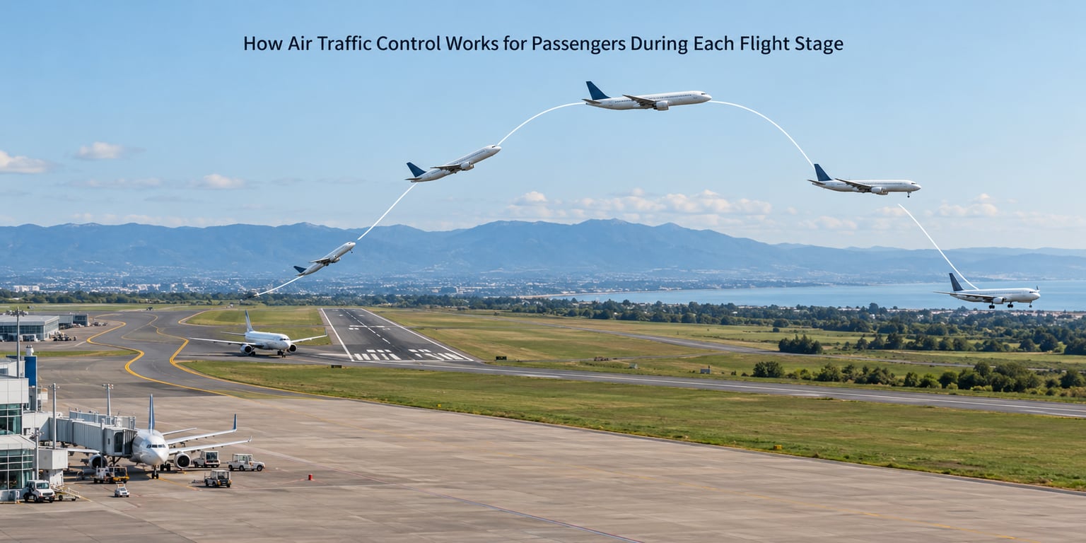 How Air Traffic Control Works for Passengers During Each Flight Stage