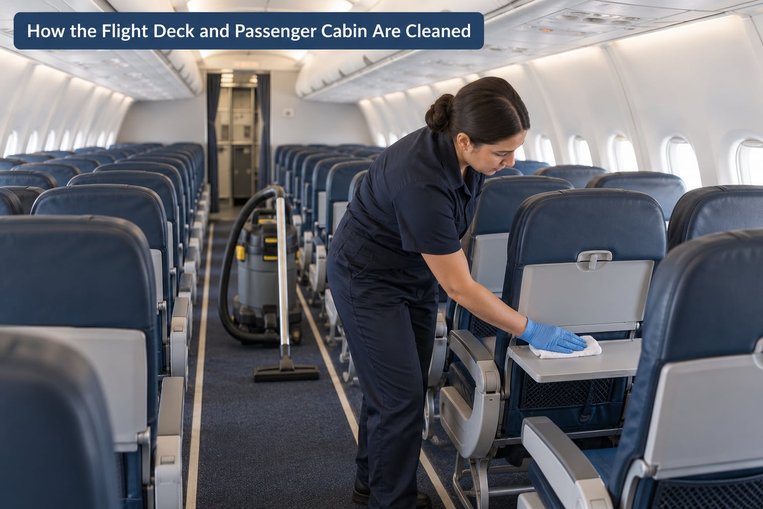How the Flight Deck and Passenger Cabin Are Cleaned