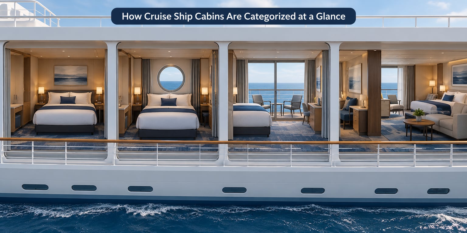 How Cruise Ship Cabins Are Categorized at a Glance