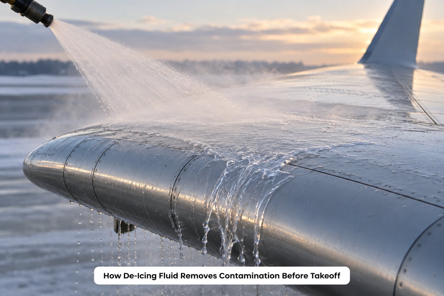 How De-Icing Fluid Removes Contamination Before Takeoff