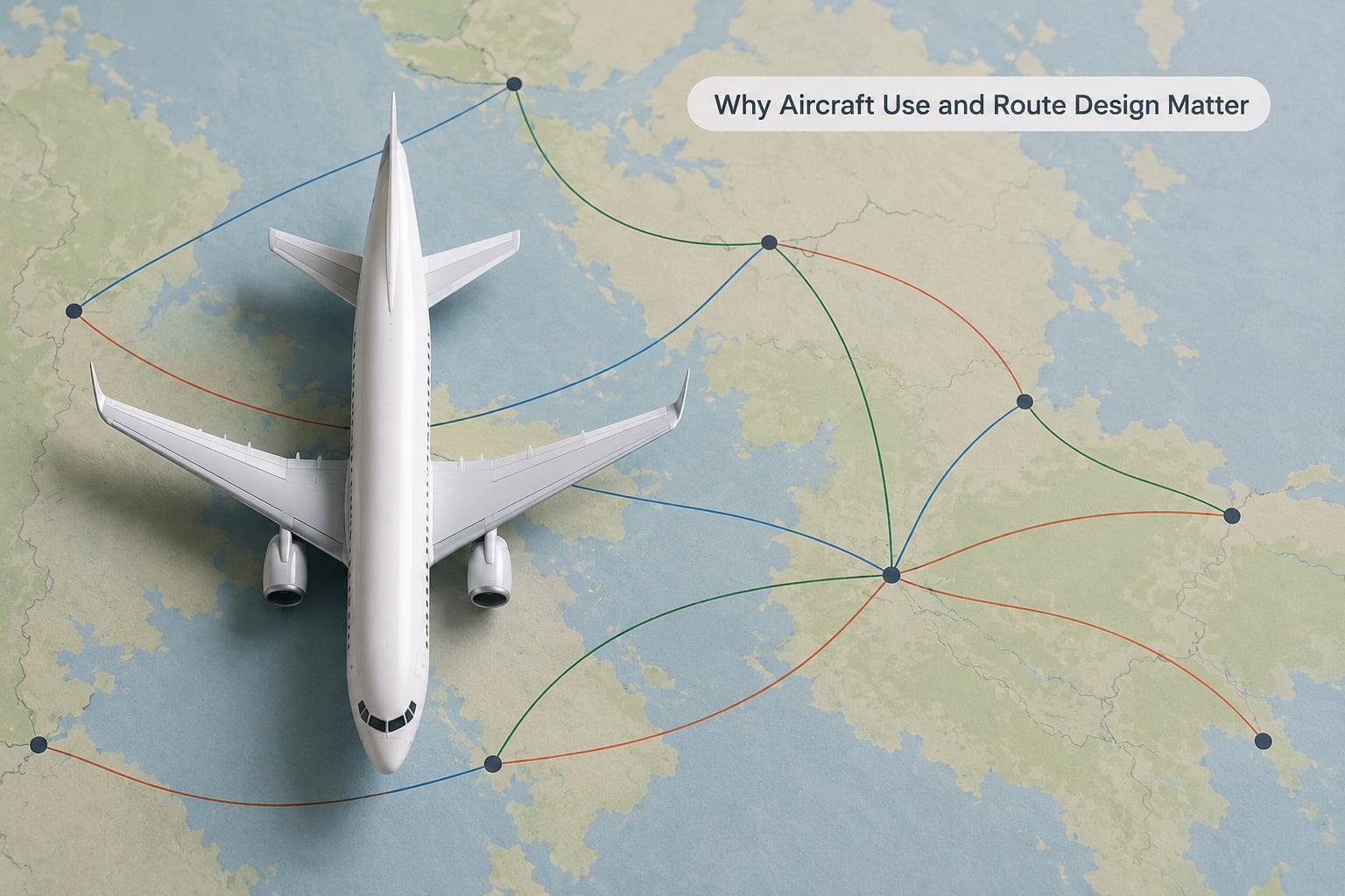 Why Aircraft Use and Route Design Matter