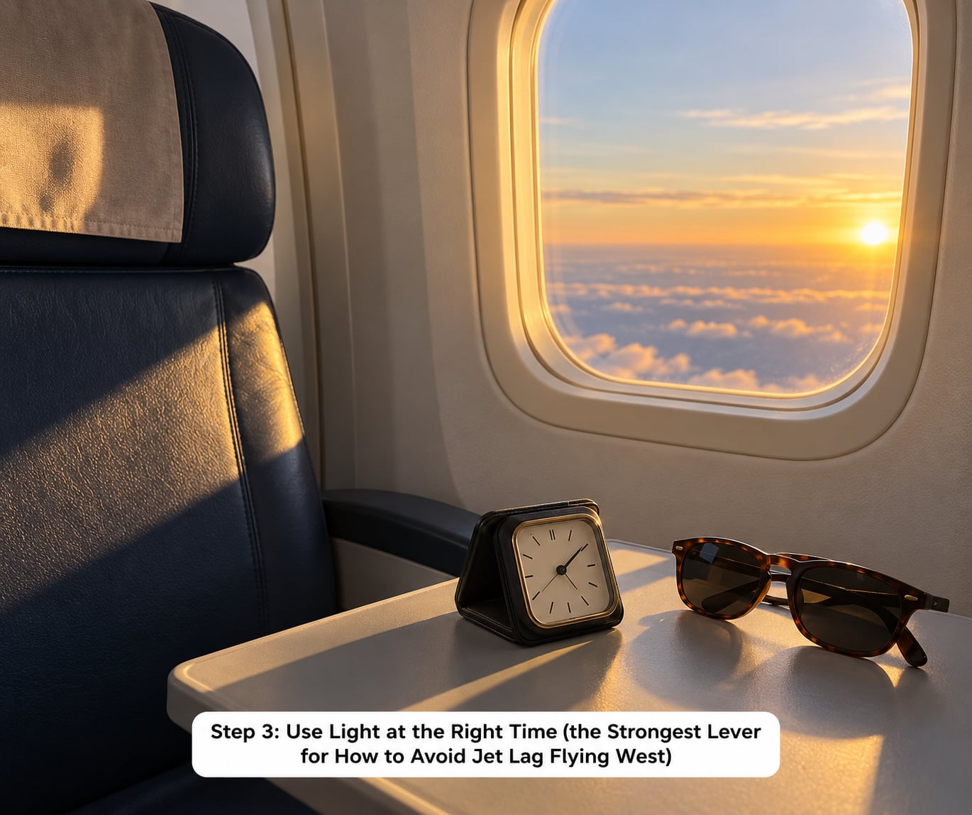 Step 3: Use Light at the Right Time (the Strongest Lever for How to Avoid Jet Lag Flying West)