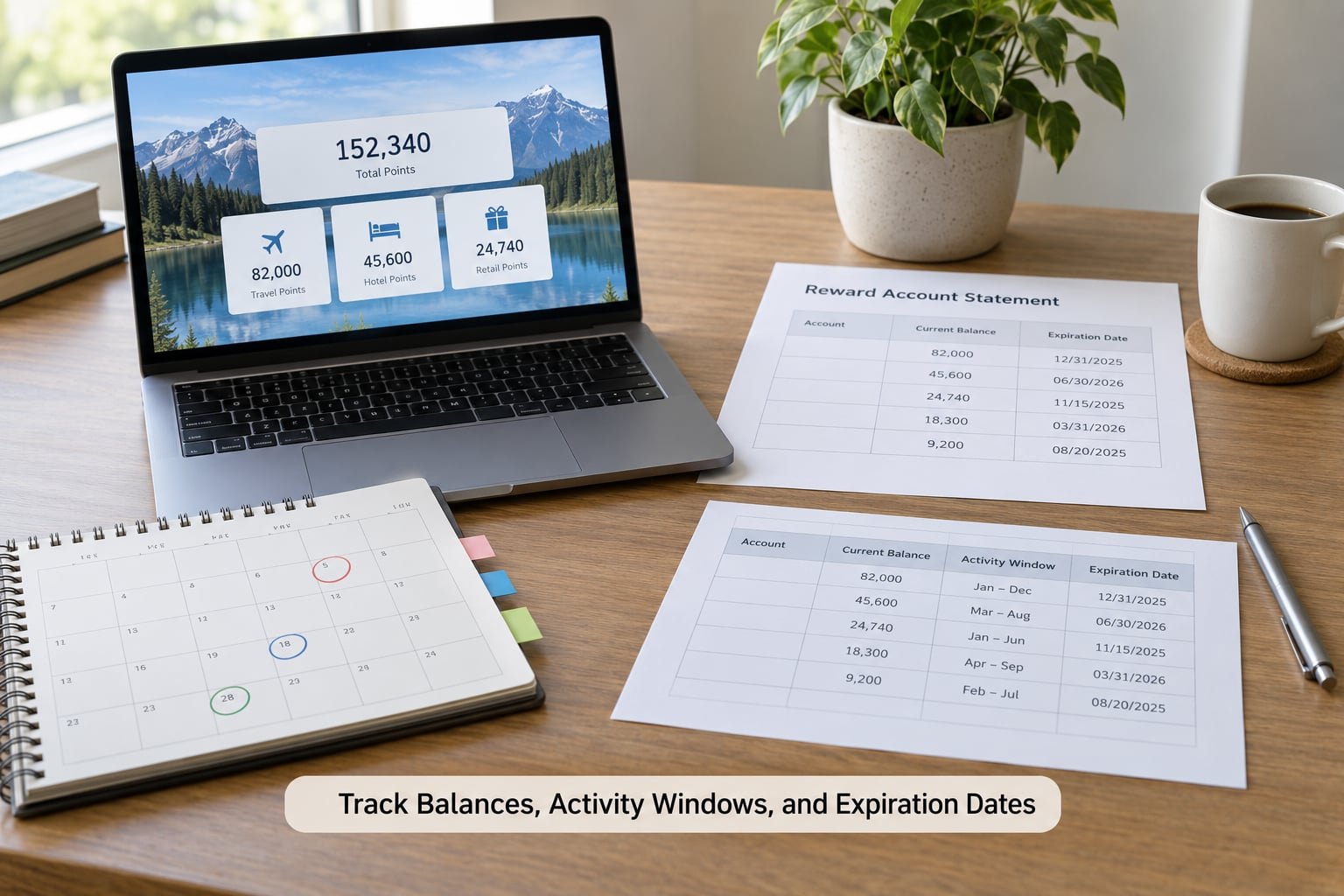 Track Balances, Activity Windows, and Expiration Dates