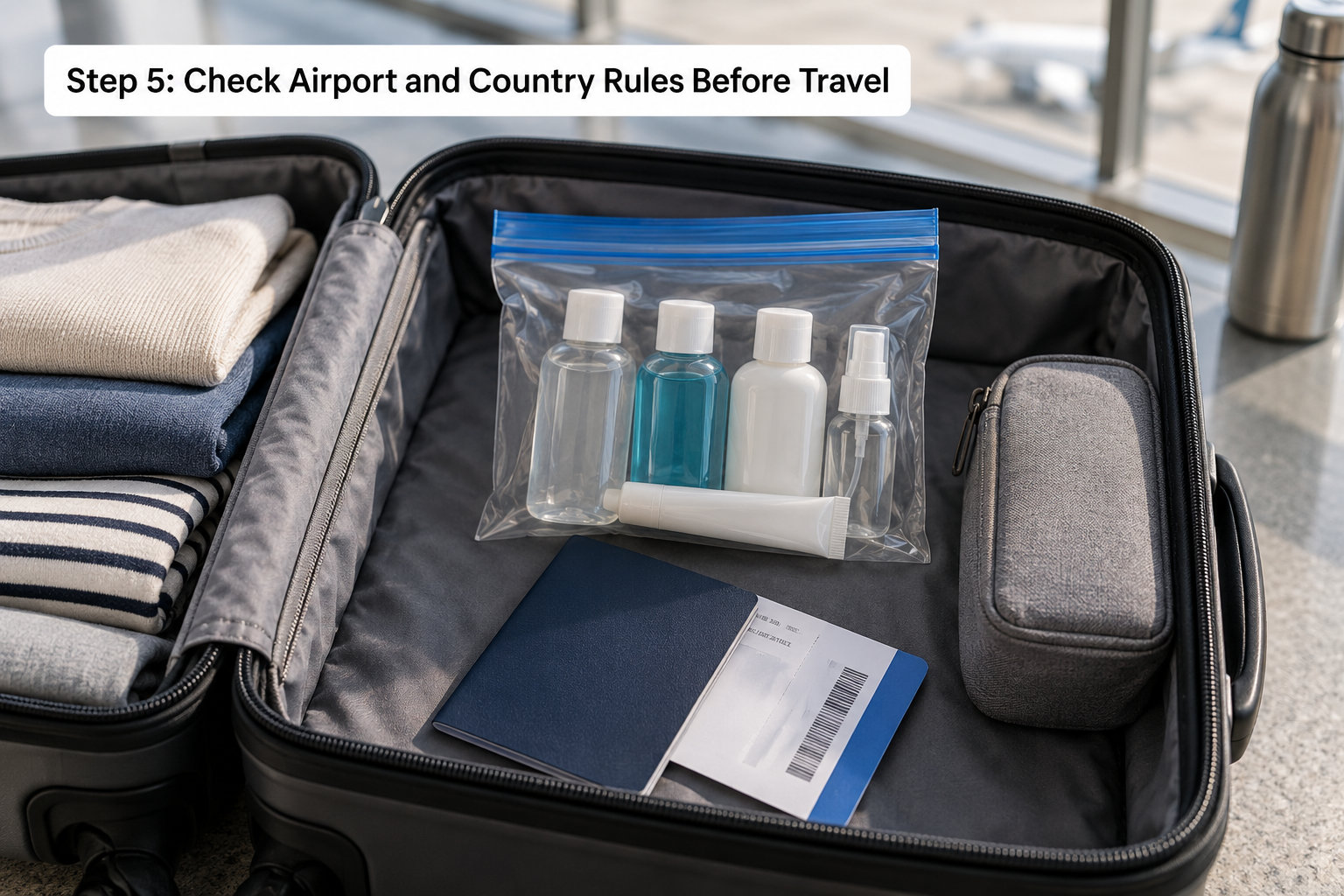Step 5: Check Airport and Country Rules Before Travel
