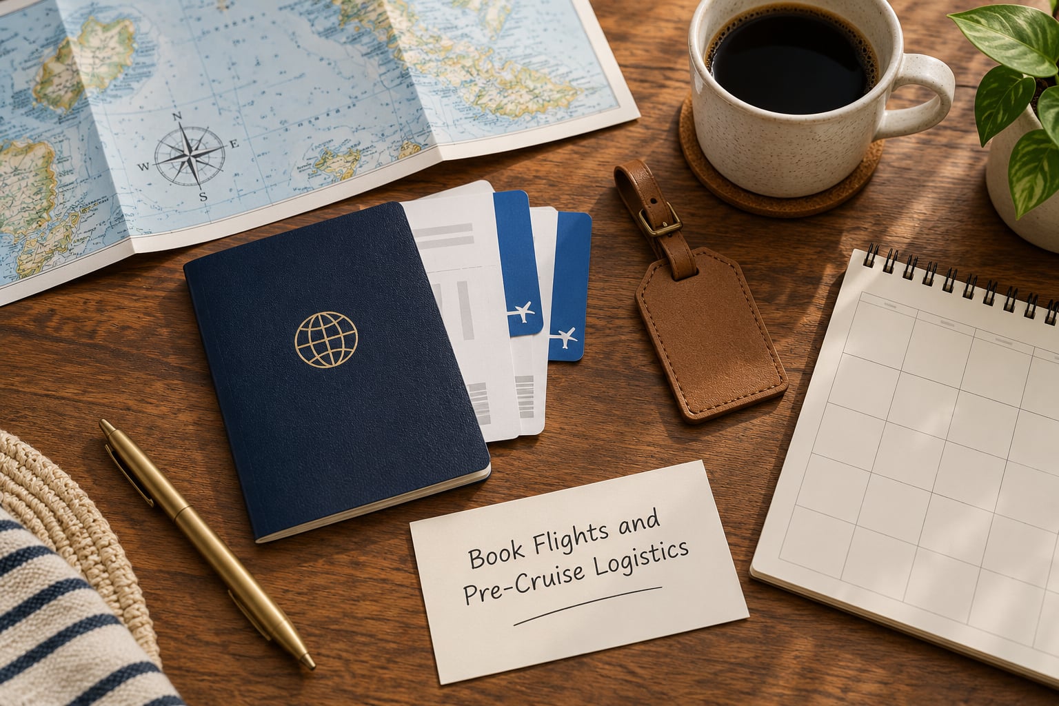 Book Flights and Pre-Cruise Logistics