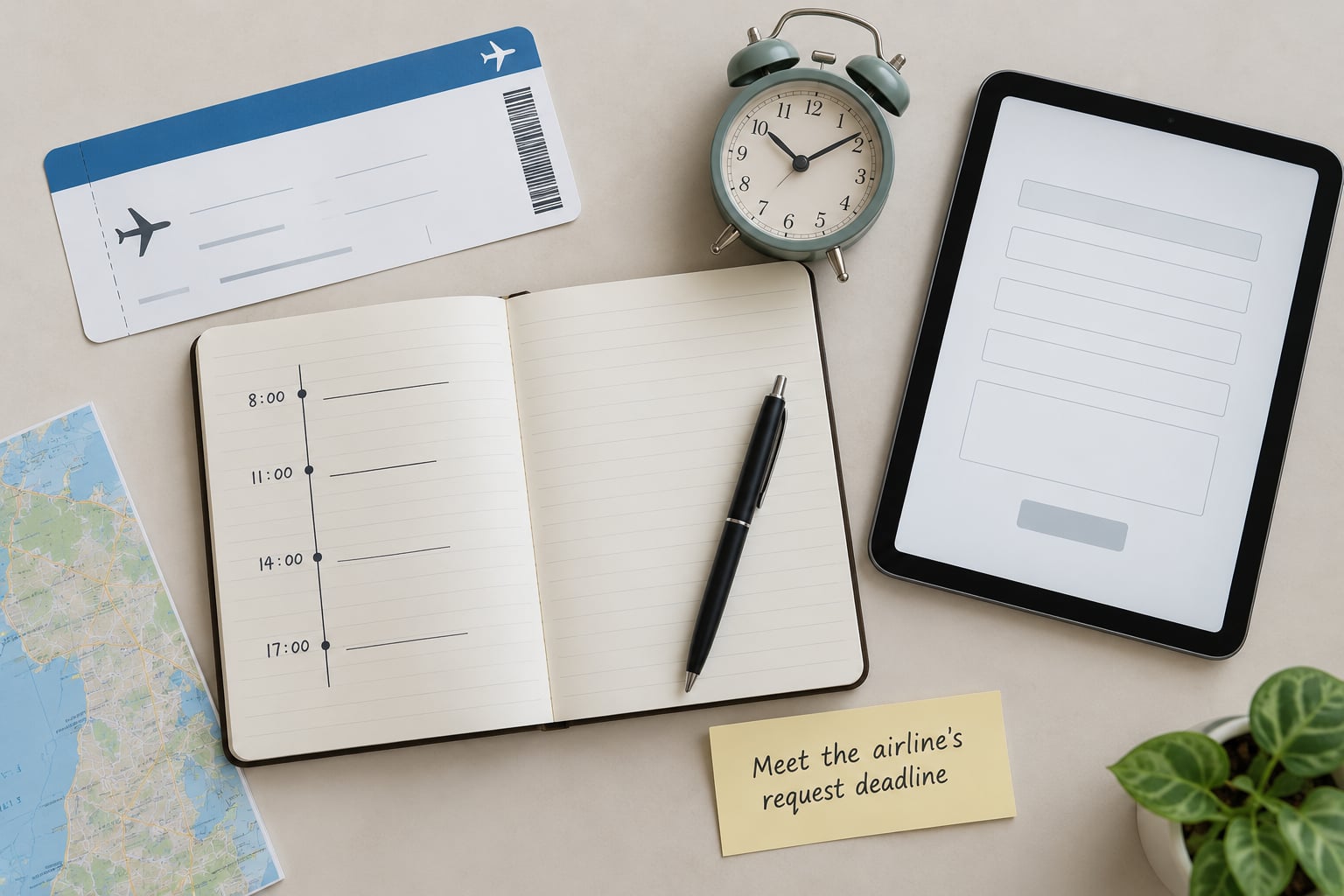 Meet the airline's request deadline