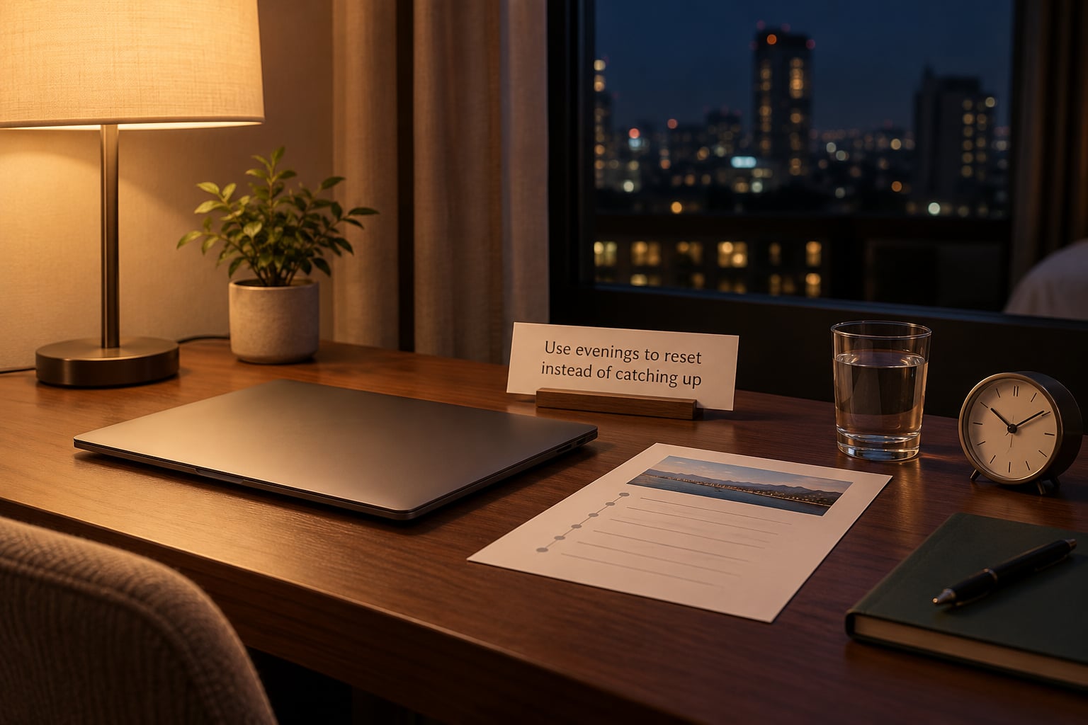 Use evenings to reset instead of catching up