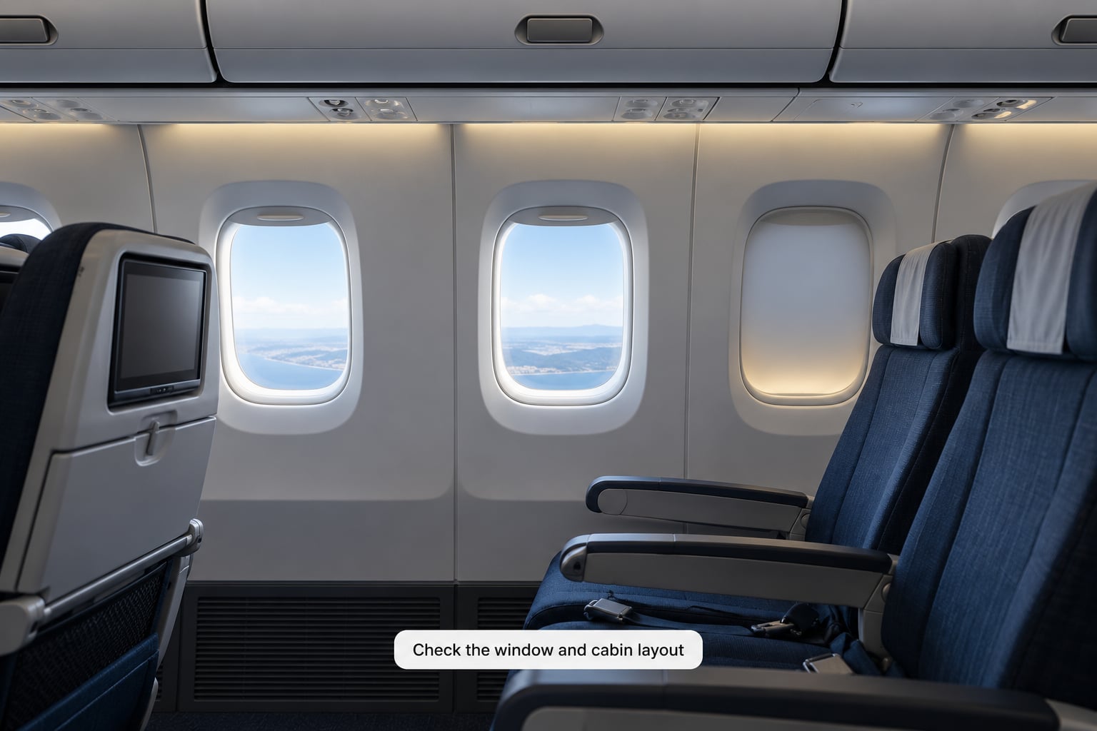 Check the window and cabin layout