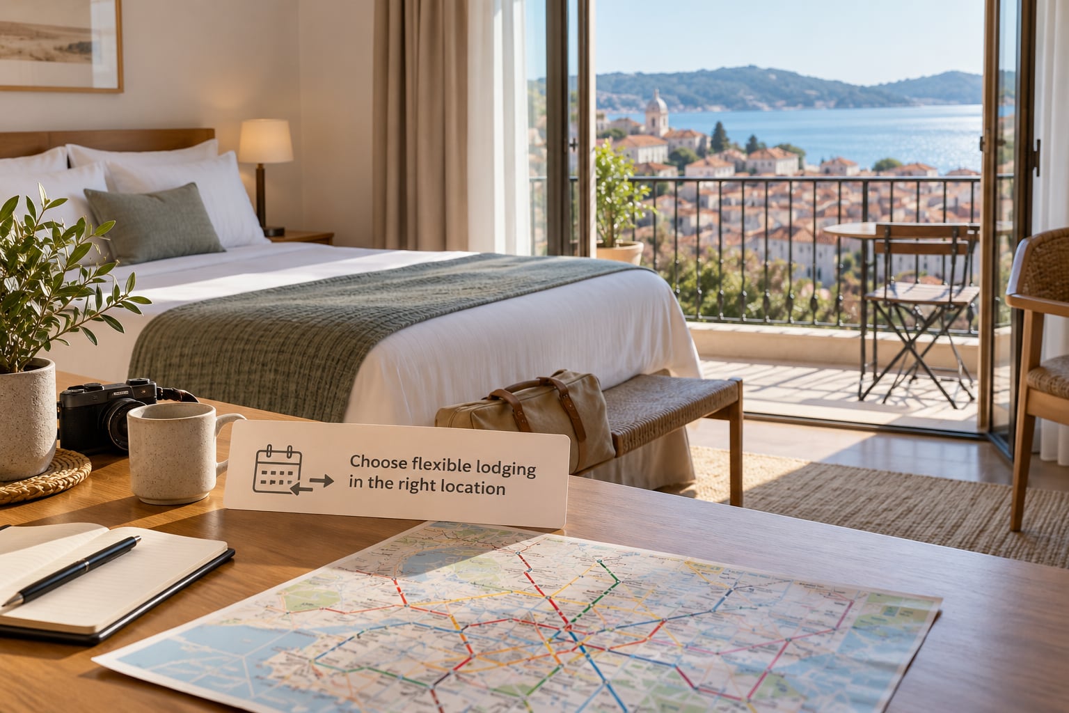 Choose flexible lodging in the right location