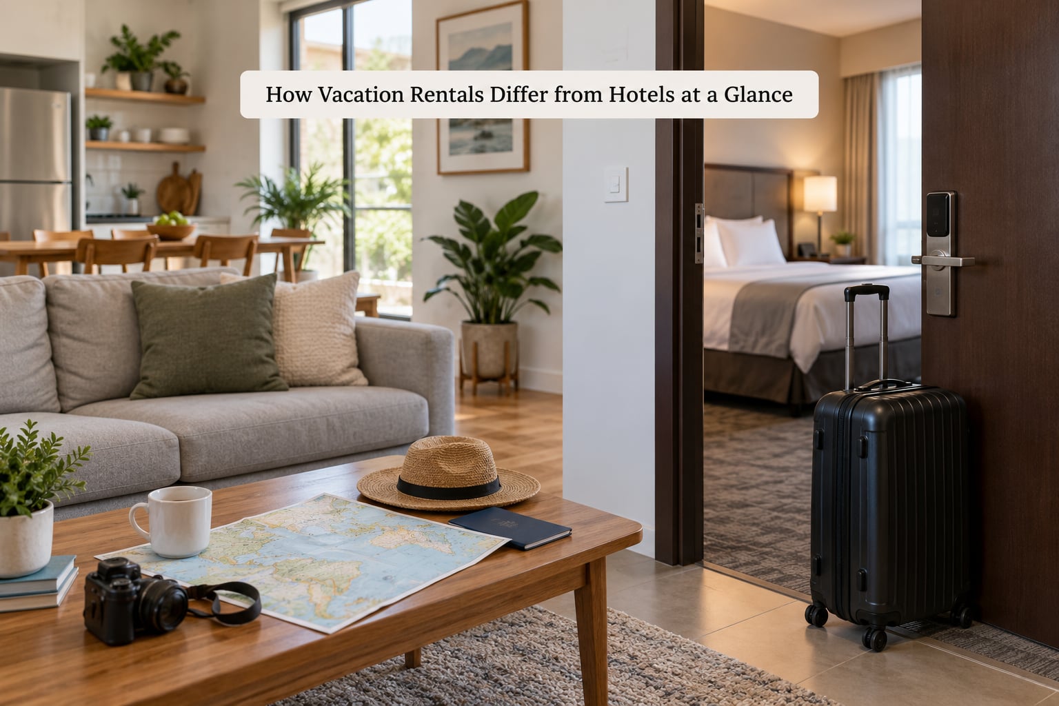 How Vacation Rentals Differ from Hotels at a Glance
