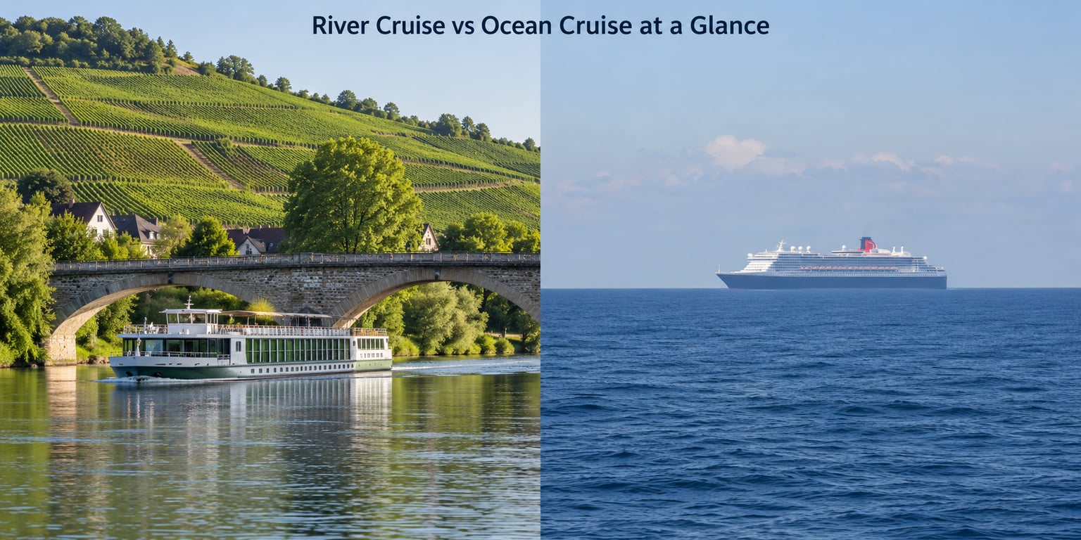 River Cruise vs Ocean Cruise at a Glance