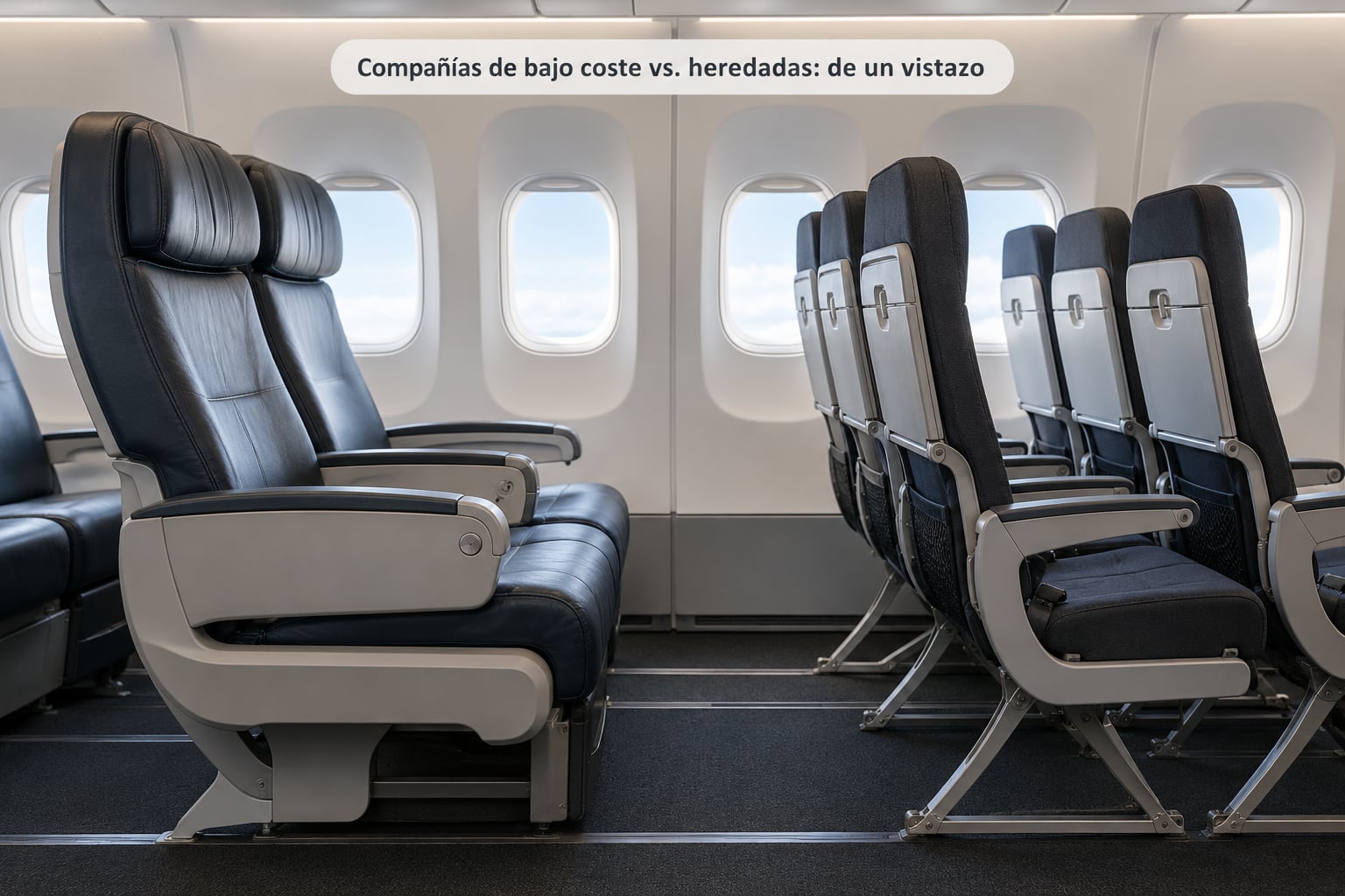 Compañías de bajo coste vs. heredadas: de un vistazo