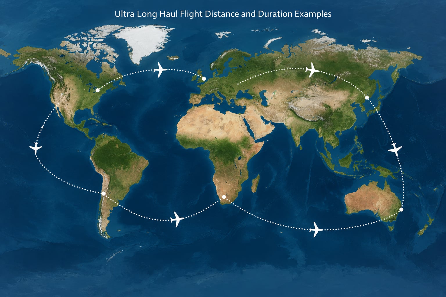 Ultra Long Haul Flight Distance and Duration Examples