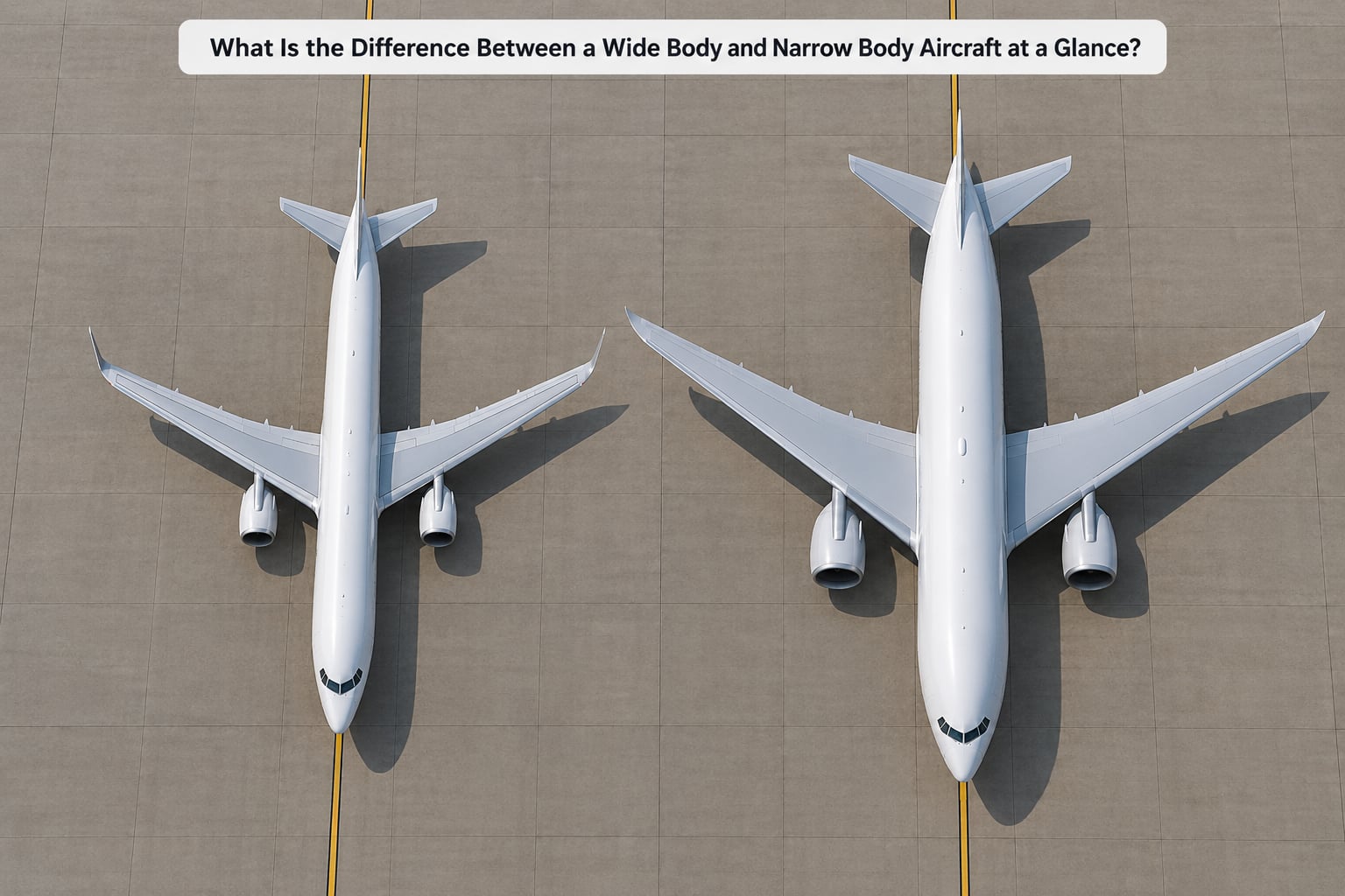 What Is the Difference Between a Wide Body and Narrow Body Aircraft at a Glance?